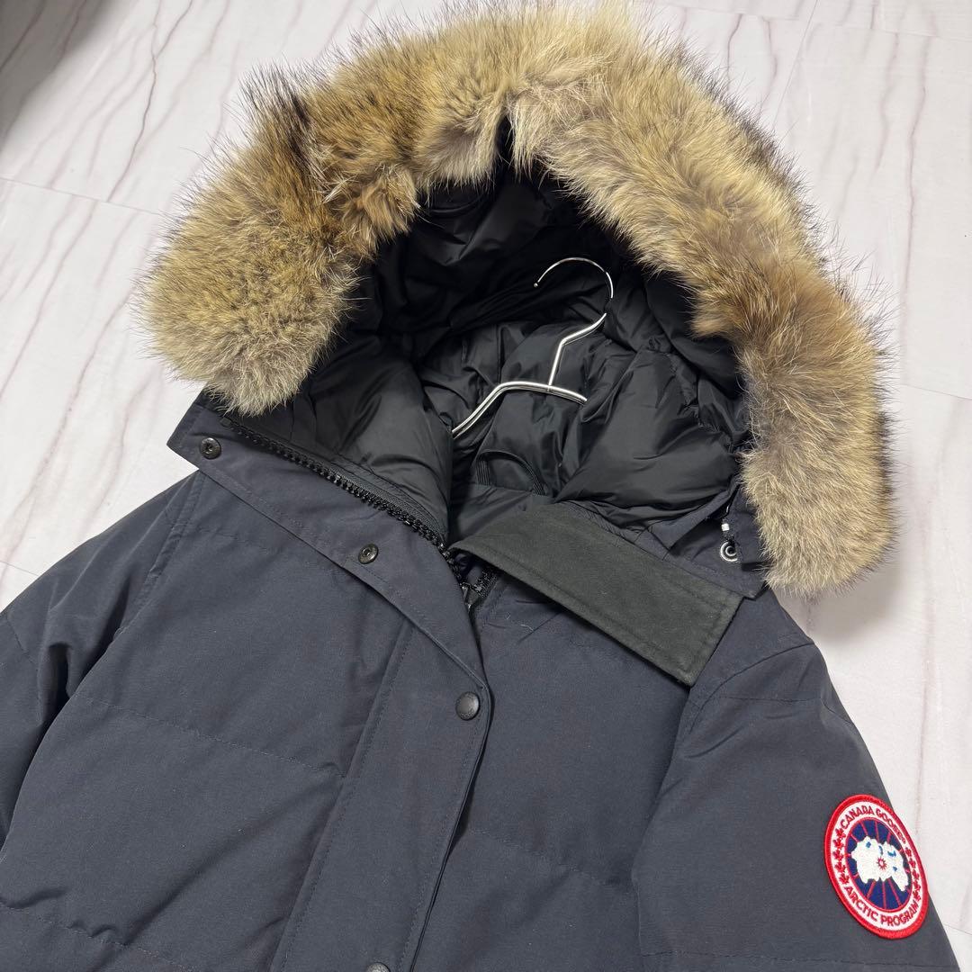 カナダグース シェルバーン ダウンコート パーカー フュージョンフィットS 紺