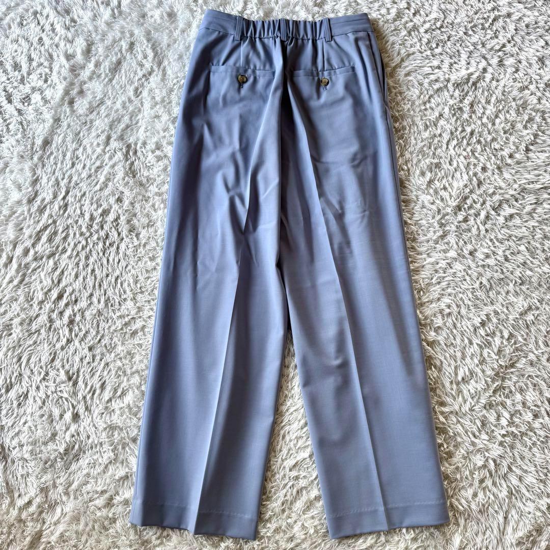 極美品　ユナイテッドアローズ　ビジネススーツ　セットアップ　ノーカラー　ブルー