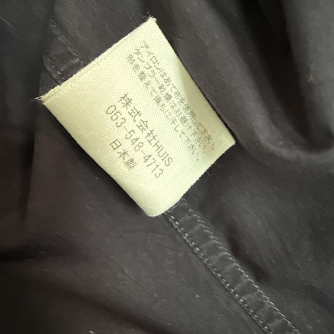 HUIS ハウス　タイプライタークロスビックシャツ　ネイビー　フリー　遠州織物