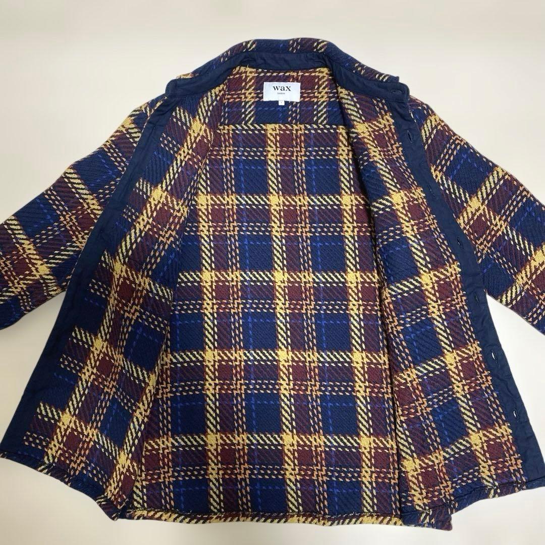 美品！wax london ワックスロンドン バスケットチェックシャツ L