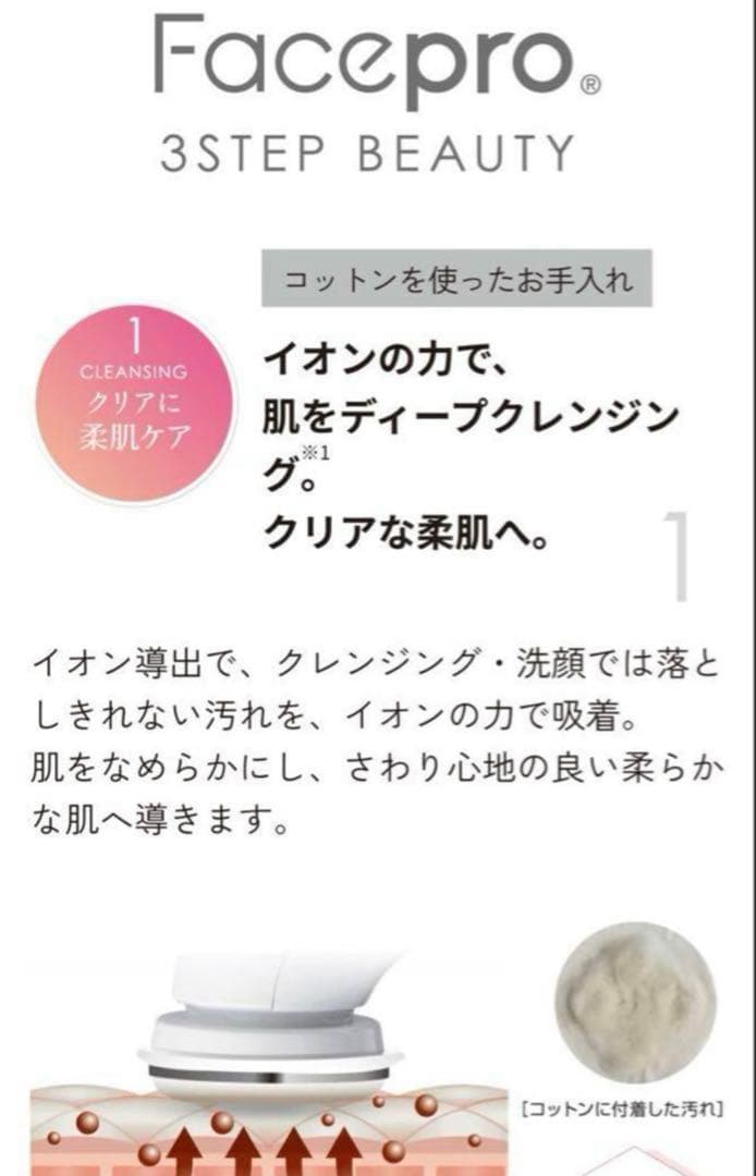 美顔器 Facepro LED 光エステ クレンジング