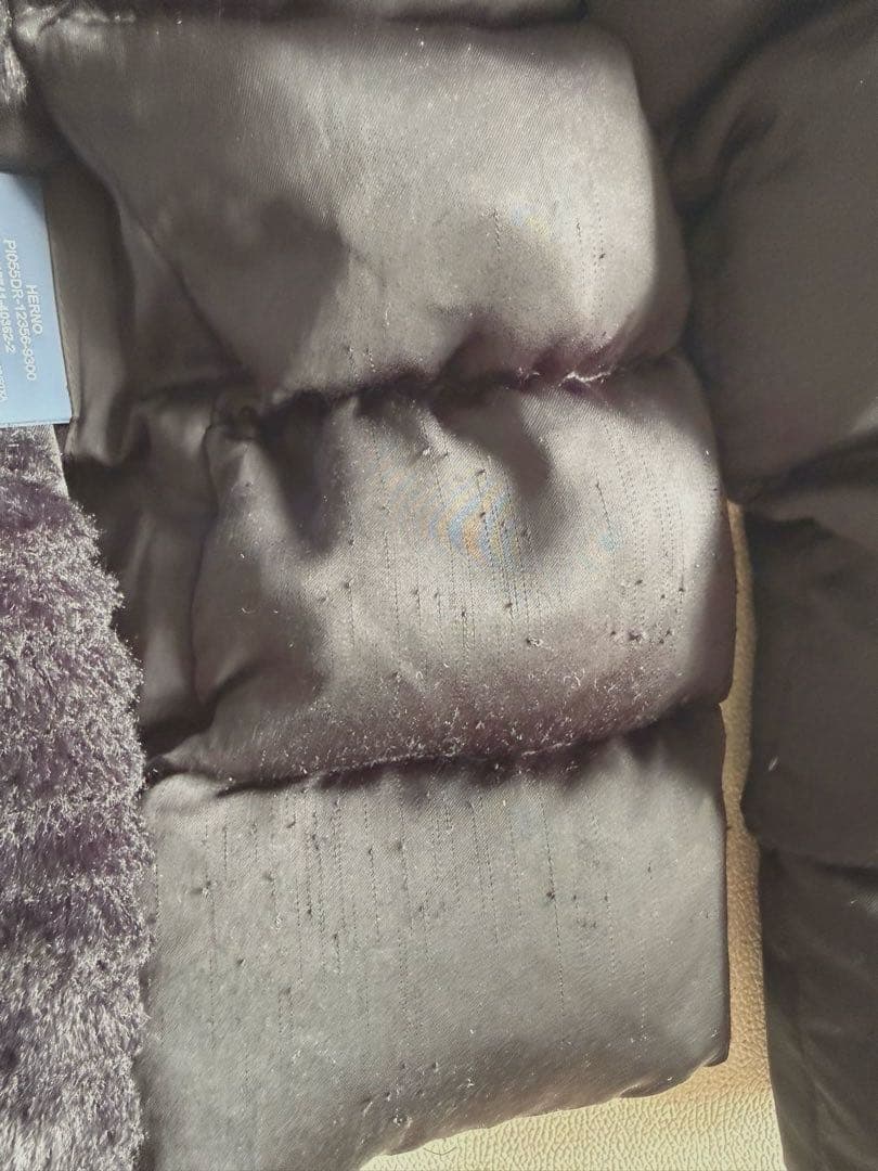 ヘルノ リゾート エコファーコンビダウンジャケット 40サイズ　ブラック