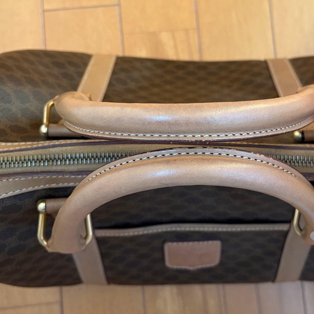 CELINE マカダム柄 ミニボストン ハンドバッグ