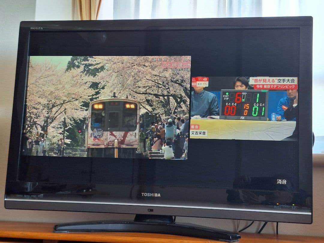 TOSHIBA REGZA 液晶テレビ　37Z8000 37インチ、２画面