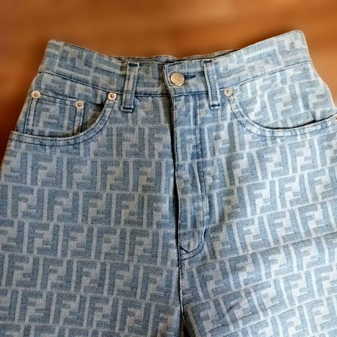 FENDI フェンディ デニム パンツ 　ズッカ柄　パンツ