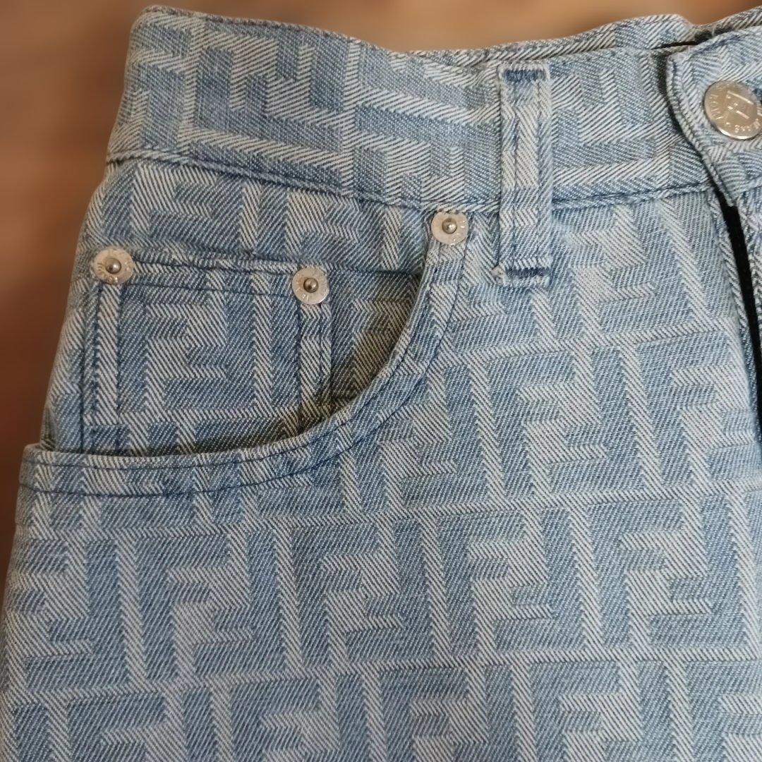 FENDI フェンディ デニム パンツ 　ズッカ柄　パンツ