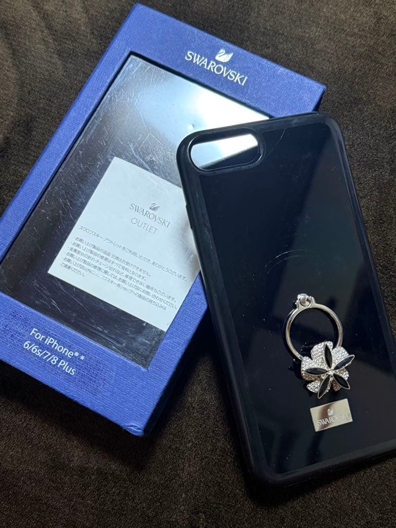 SWAROVSKI フラワーリング iPhoneケース6/6s/7/8Plus