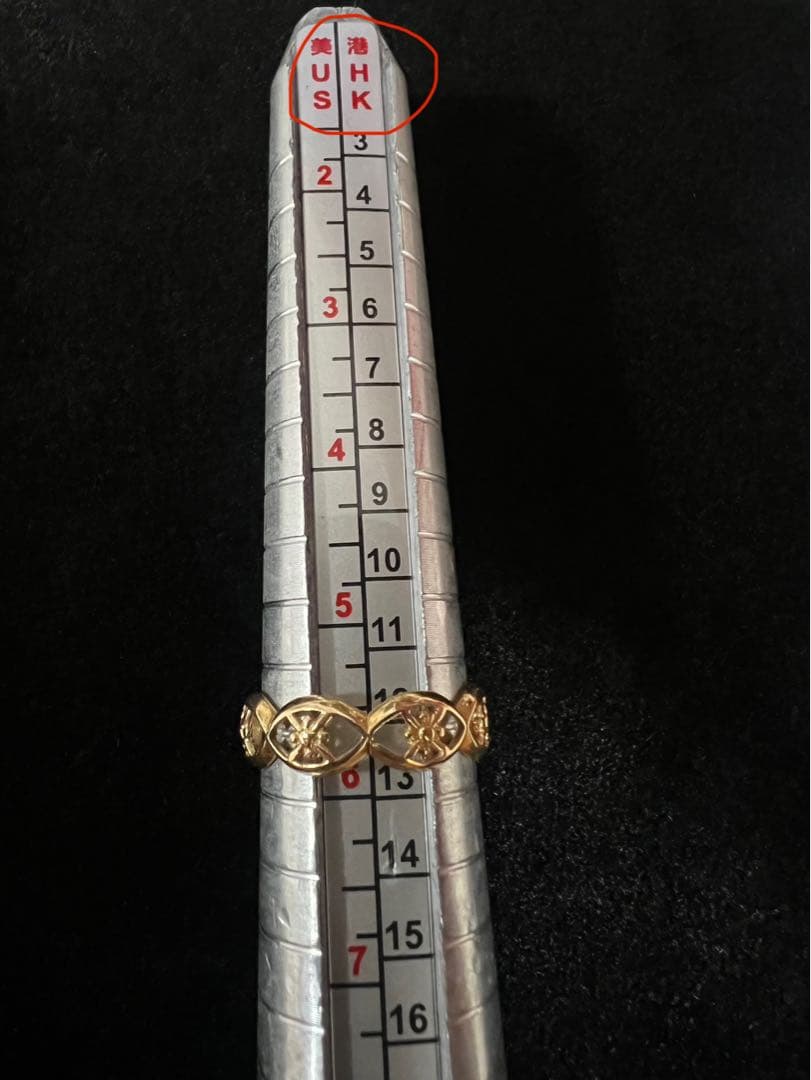 K18ゴールド 花模様 透かしリング2.1グラム