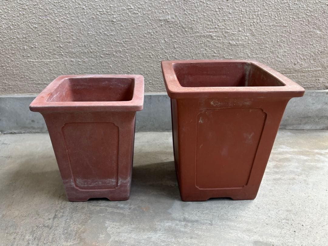 中国鉢2点セット！　支那鉢　盆栽