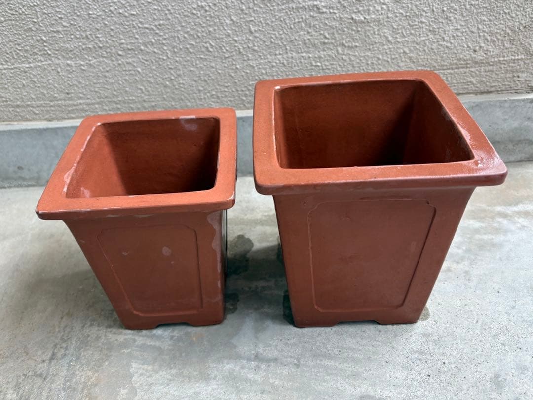 中国鉢2点セット！　支那鉢　盆栽