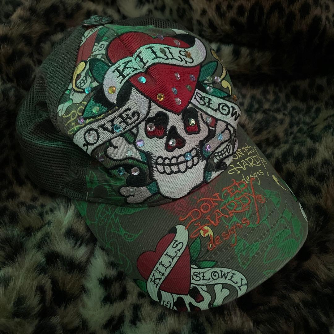 Ed hardy メッシュキャップ 刺繍