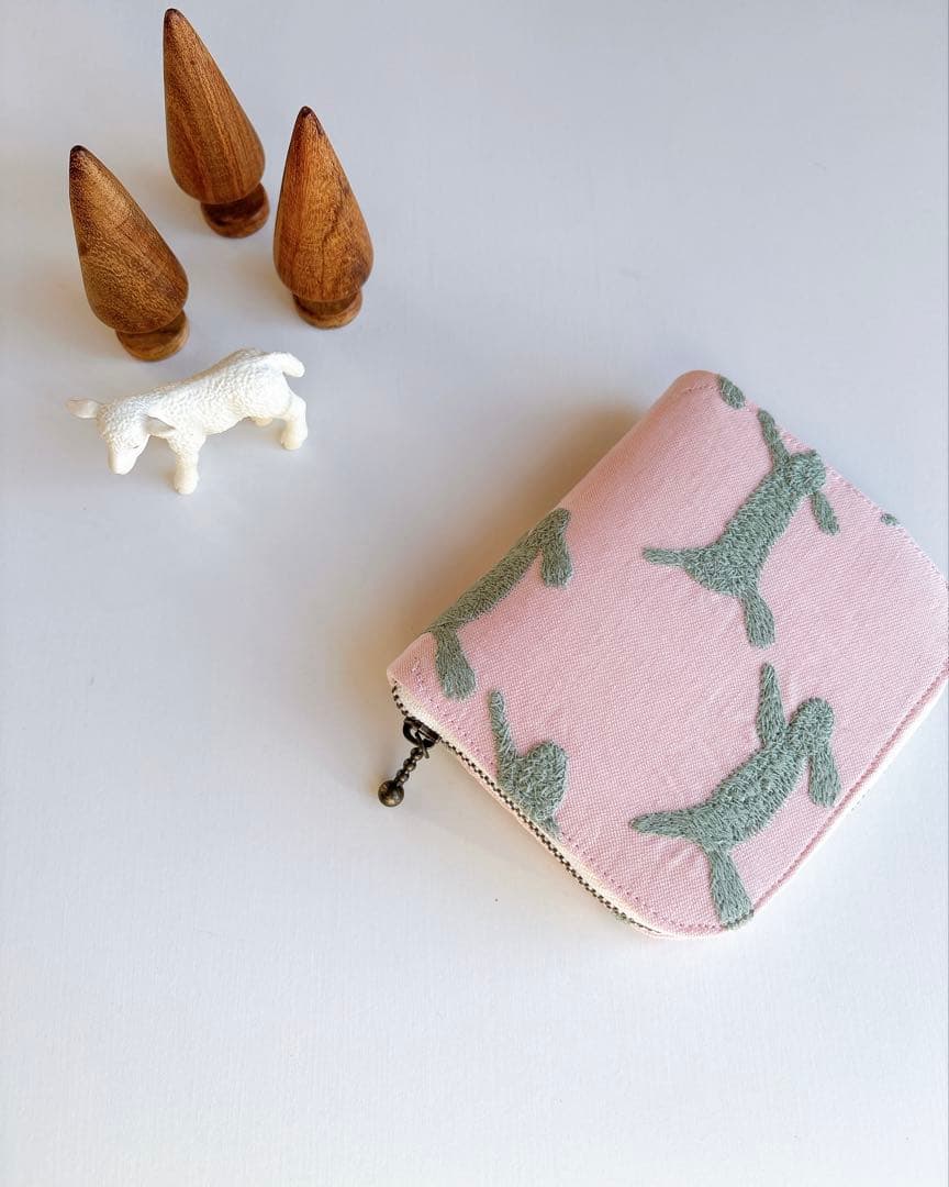 ☆ミナペルホネン☆ラウンドファスナー長財布☆コンパクトウォレット☆ハンドメイド