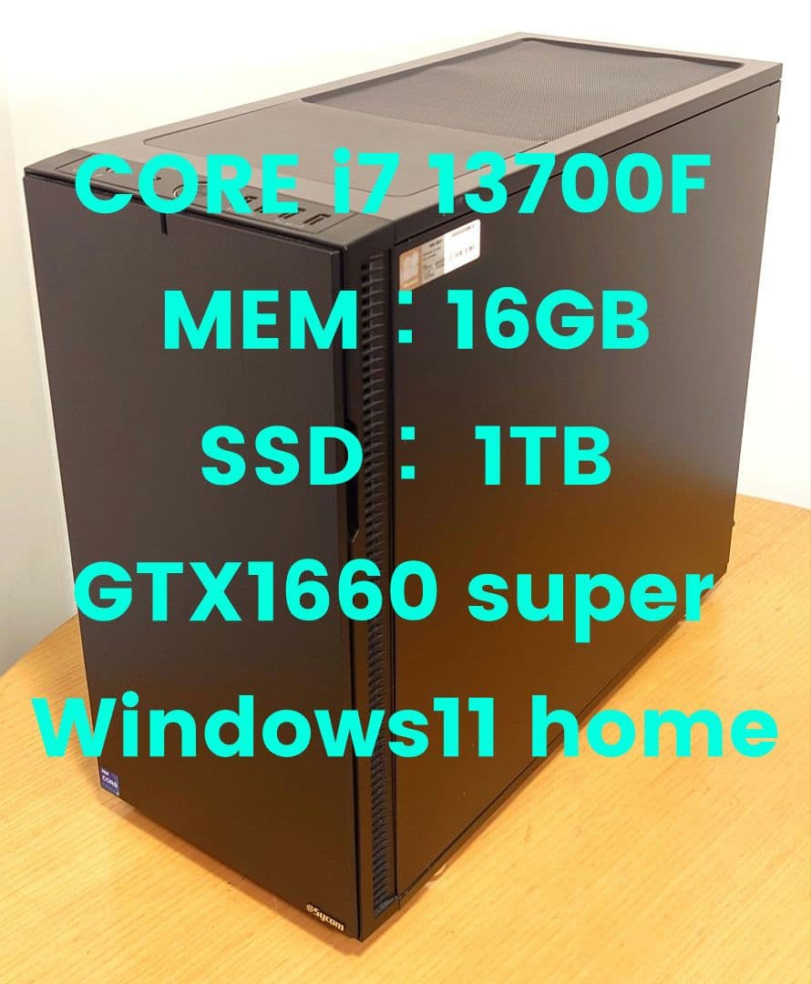 13世代 i7 13700F デスクトップ ゲーミング PC 16GB 1TB