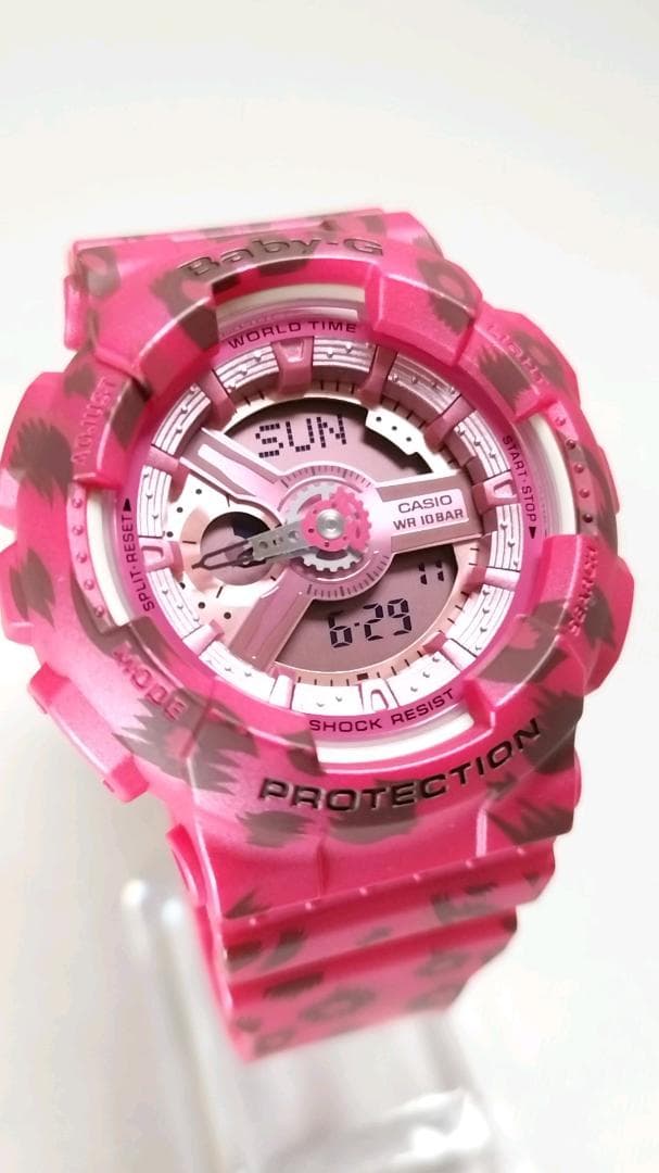 CASIO BABY-G BA‑110LP‑4AJF 腕時計 ピンク レオパード