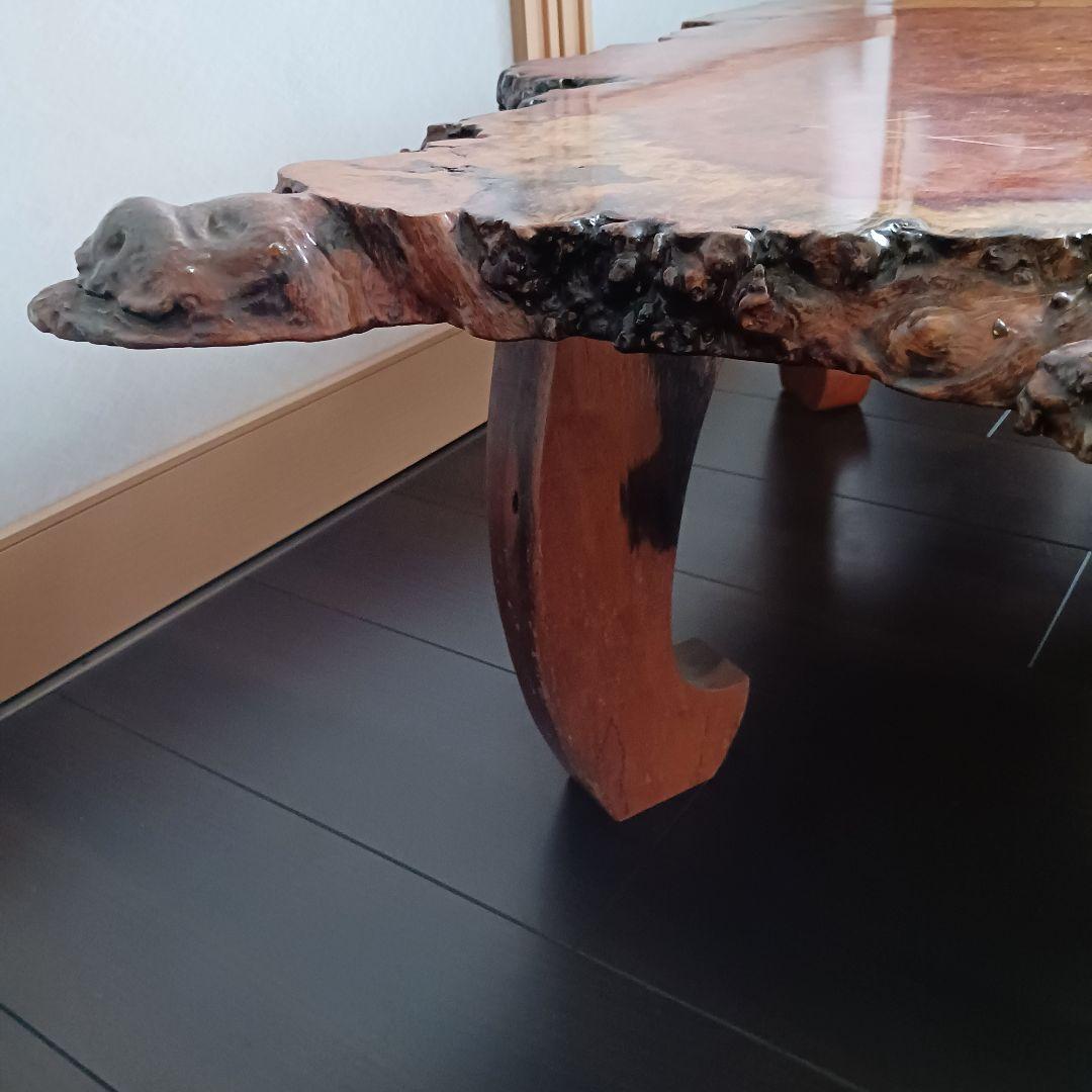 座卓　大きめ　(112×73)　天然木　花梨　一枚板