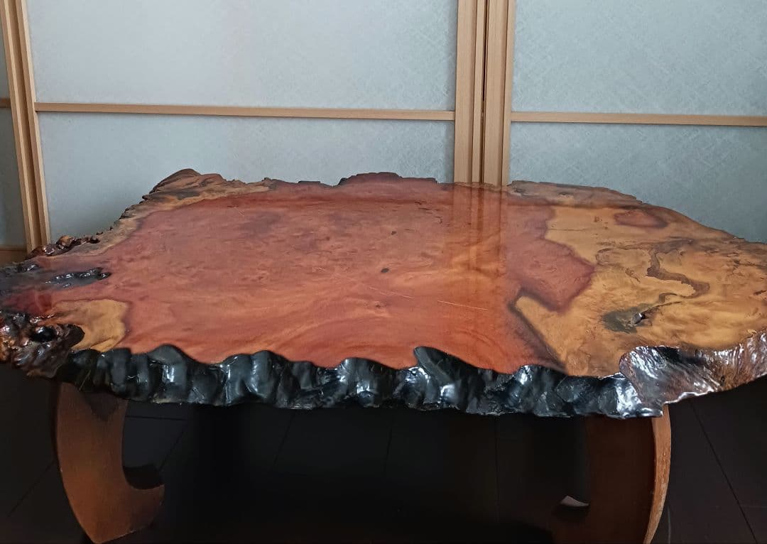 座卓　大きめ　(112×73)　天然木　花梨　一枚板