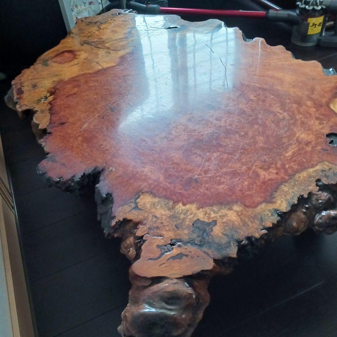 座卓　大きめ　(112×73)　天然木　花梨　一枚板