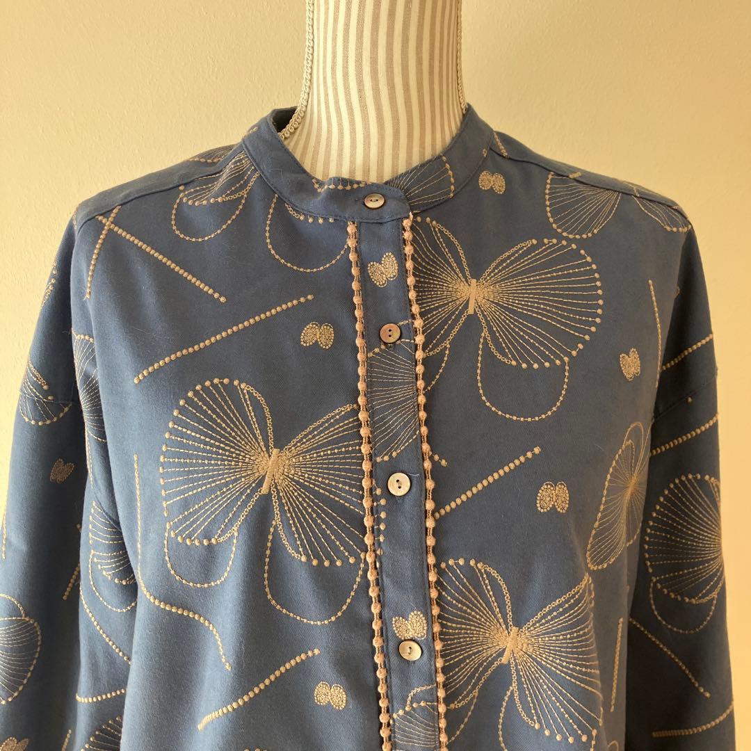 週末セール【マーブルシュッド】2024 EMB geme ちょうちょ刺繍　秋冬