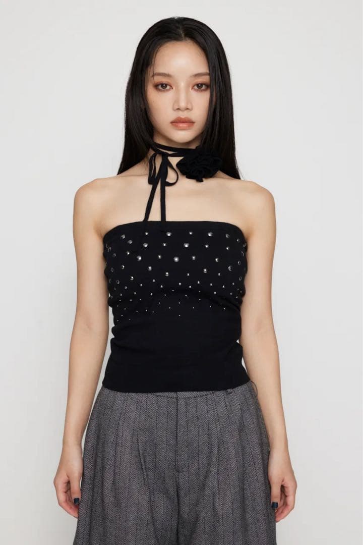 STUDS KNIT ベアトップ