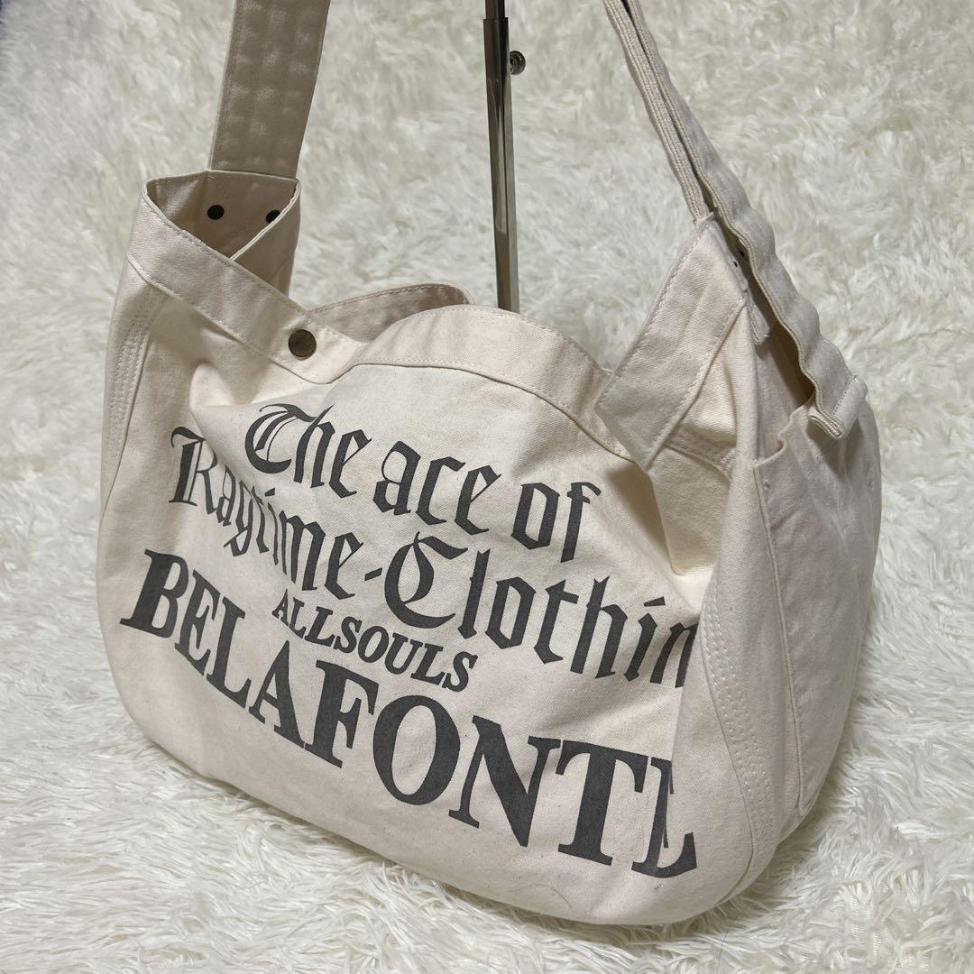 BELAFONTE ニュースペーパーバッグUSA製 ショルダーバッグ キャンバス