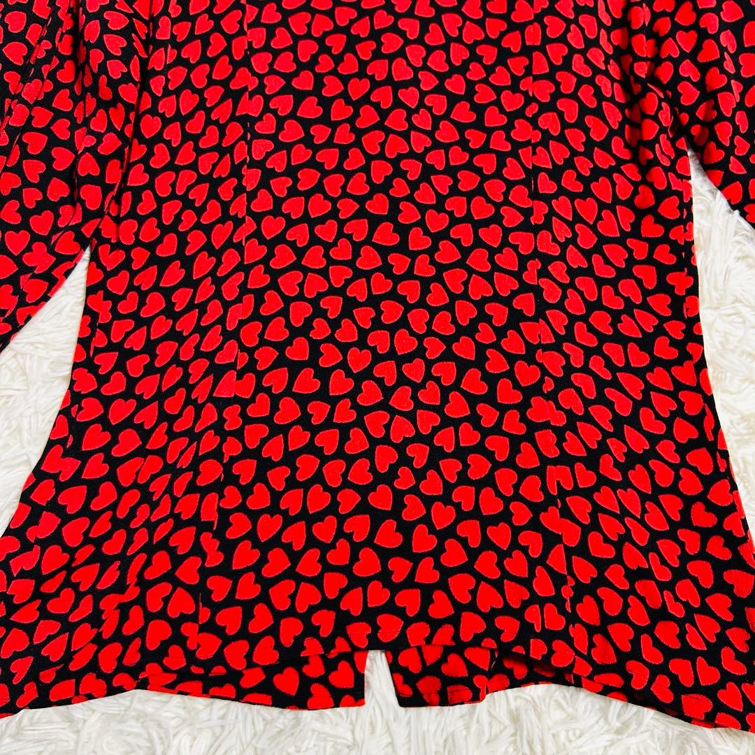 イヴサンローラン ハート柄 ブラウス シャツ YSL Saint Laurent