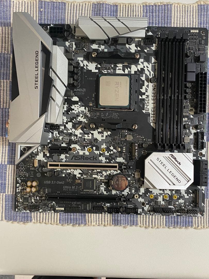 ASRock Steel Legend B450M CPUとメモリセット