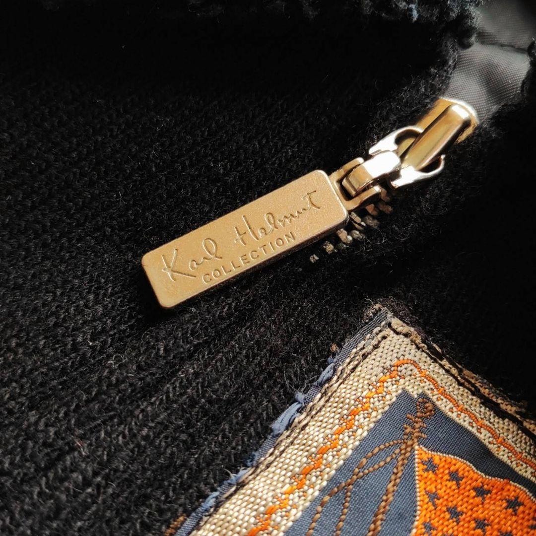 Karl Helmt 国旗 クマ マルチワッペン ボア 短丈 ウールブルゾン