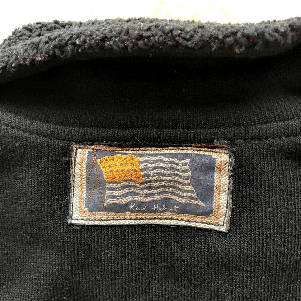 Karl Helmt 国旗 クマ マルチワッペン ボア 短丈 ウールブルゾン