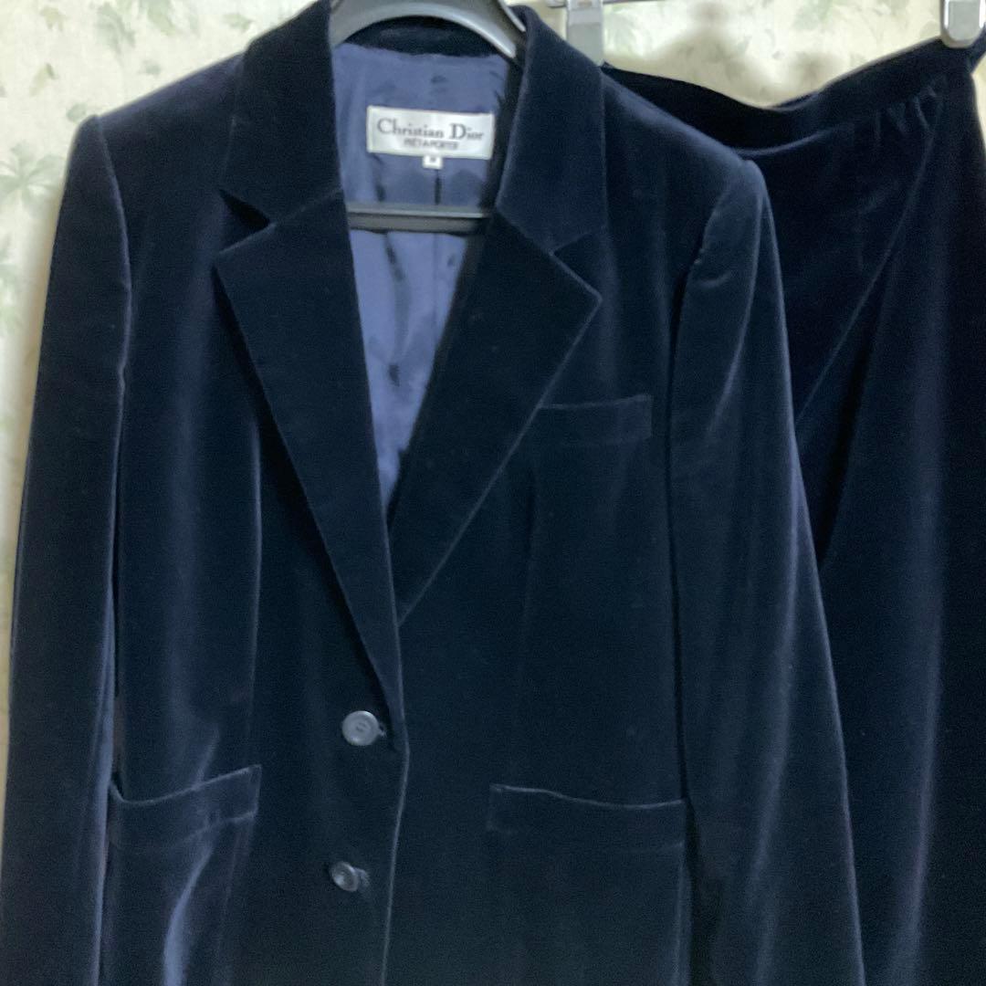 Christian Dior ベルベットスーツ濃紺　サイズM