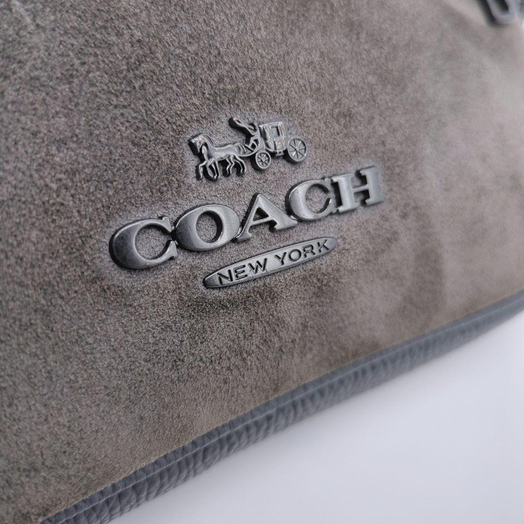 【希少カモデル・美品】コーチ☆カメラバッグ スエード×レザー ミニポーチ付