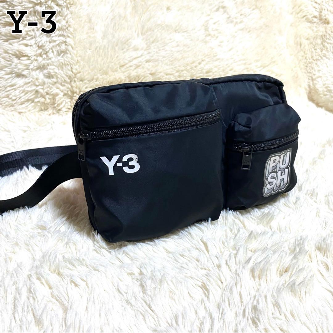 【良品】★Y-3 adidas★クロスボディバッグ★黒 ロゴ 多ポケット 袋内蔵