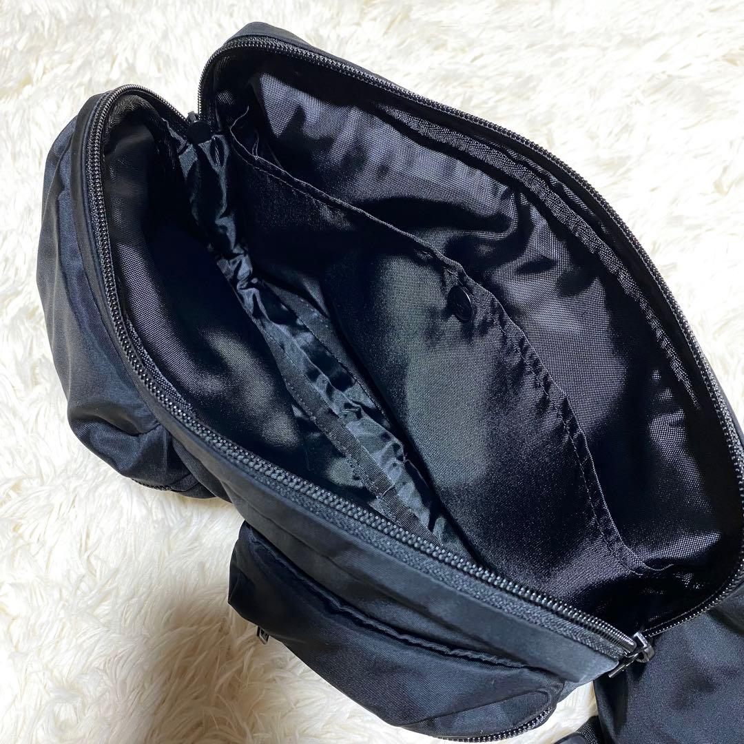 【良品】★Y-3 adidas★クロスボディバッグ★黒 ロゴ 多ポケット 袋内蔵