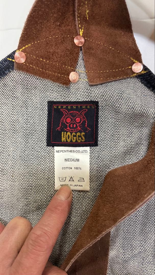 まとめ以外値下げ不可　ネペテンス　牛革　デニム　オーバーオール　サイズM 箱3