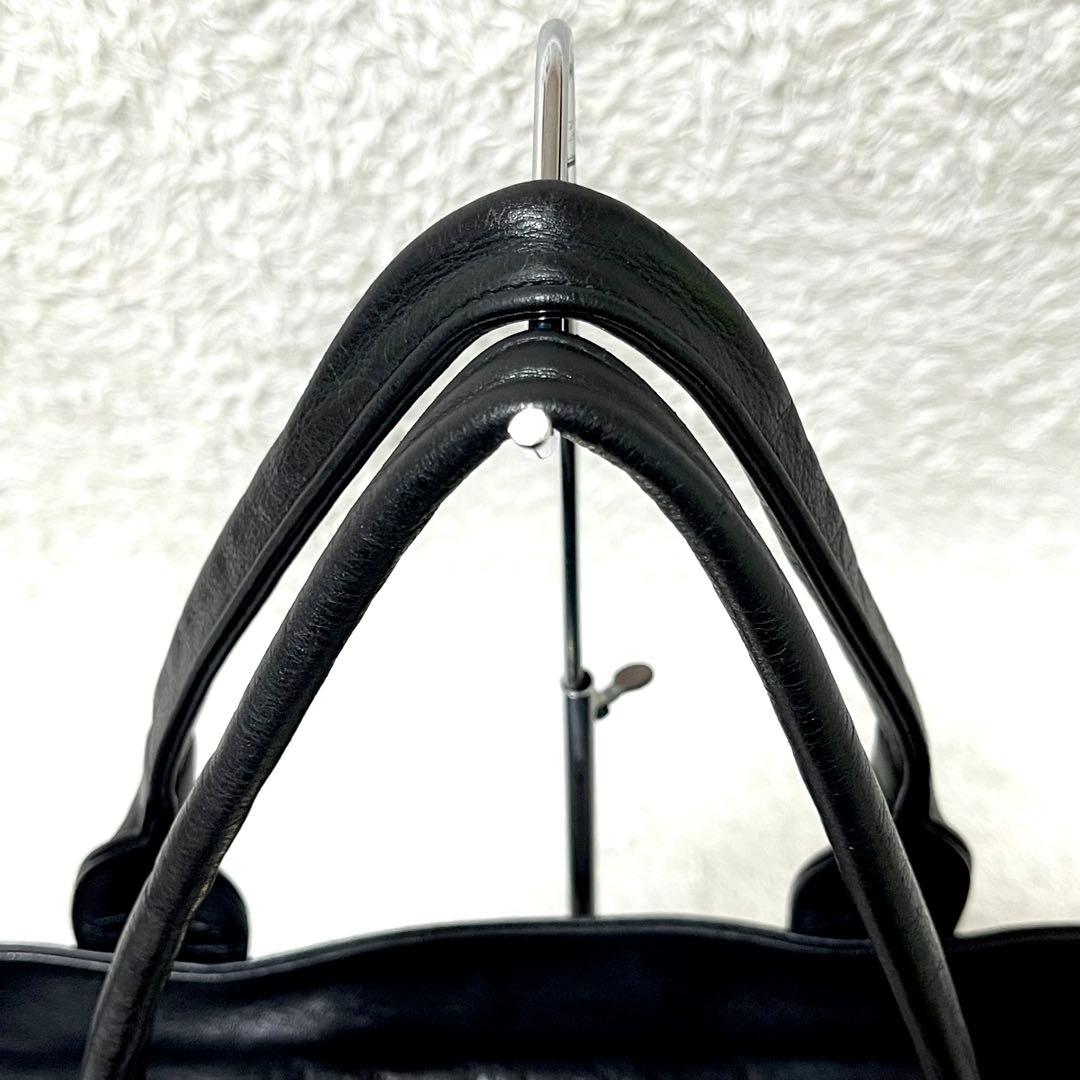 ✨美品✨アニアリ レザー トートバッグ ビジネスバッグ カモフラ 黒 A4可