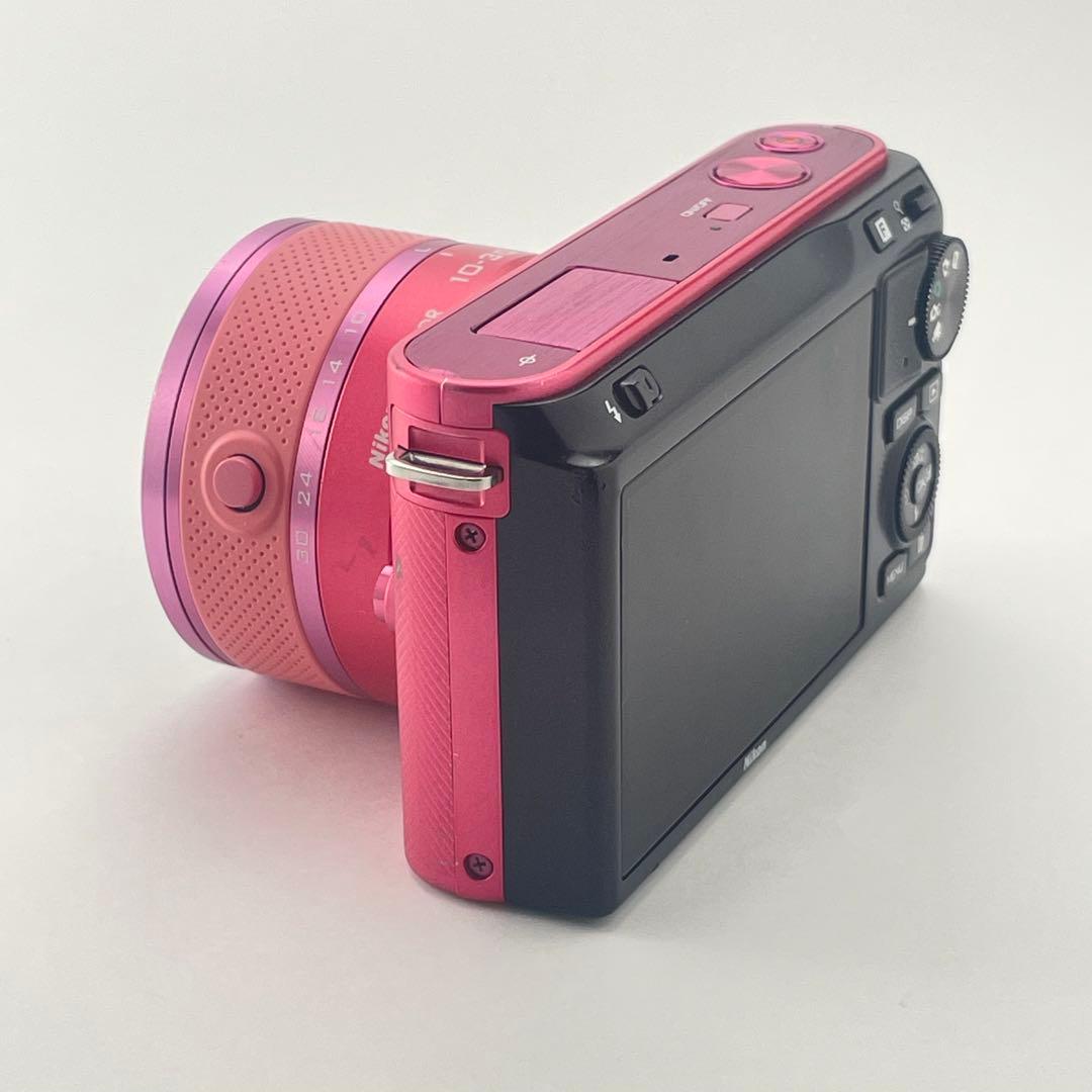 【極上美品・返品保証】Nikon1 J2ピンク10-30 レンズキット