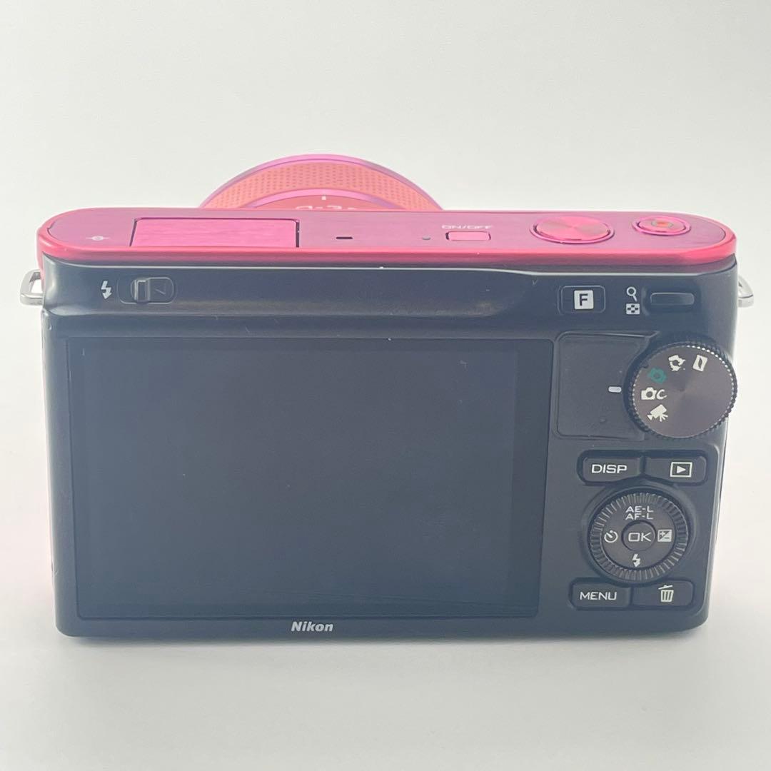 【極上美品・返品保証】Nikon1 J2ピンク10-30 レンズキット