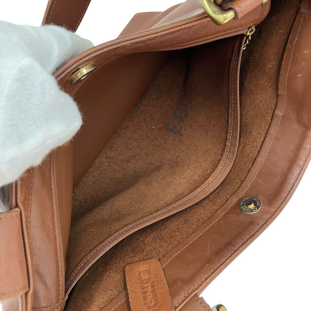 【希少】オールドコーチ レザー トートバッグ 茶色 肩掛け A4収納可 男女兼用