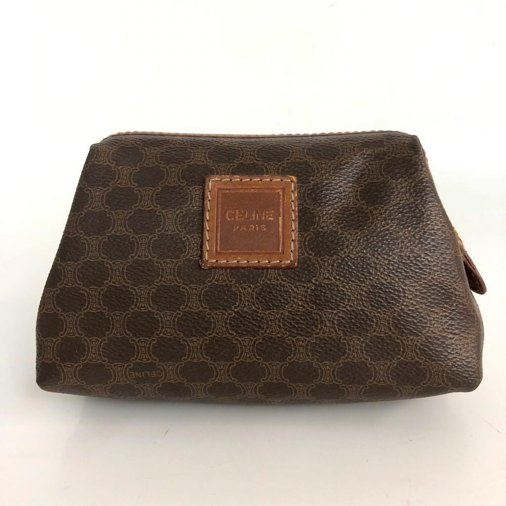 CELINE セリーヌ ポーチ マカダム ブラウン 小物 レディース ブランド