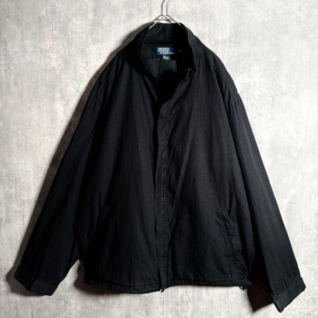⭐️希少⭐️ラルフローレン ジップアップブルゾン XXL 90s ririジップ 黒