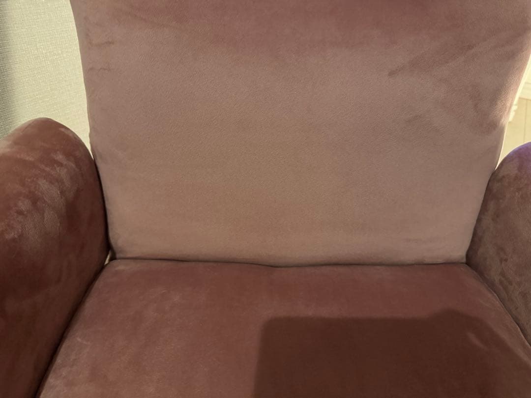 and cute 低反発肘付き回転座椅子　スモークピンク　中古　used 品