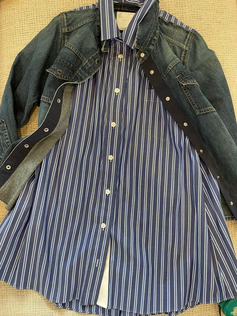 3日までお値下げします！sacai ストライプデニムシャツ