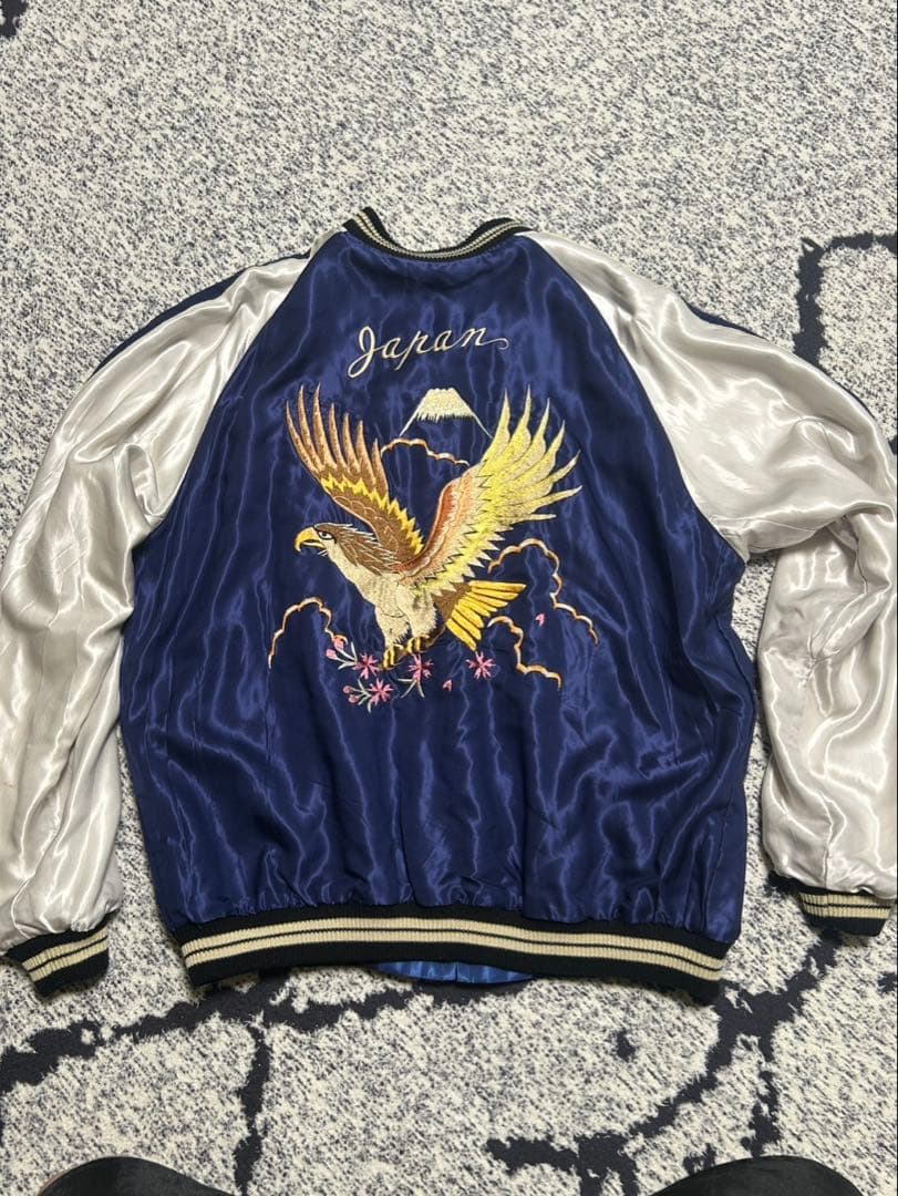 【今月までSALE】テーラー東洋　希少サイズ　スカジャン　リバーシブル　鷹　虎