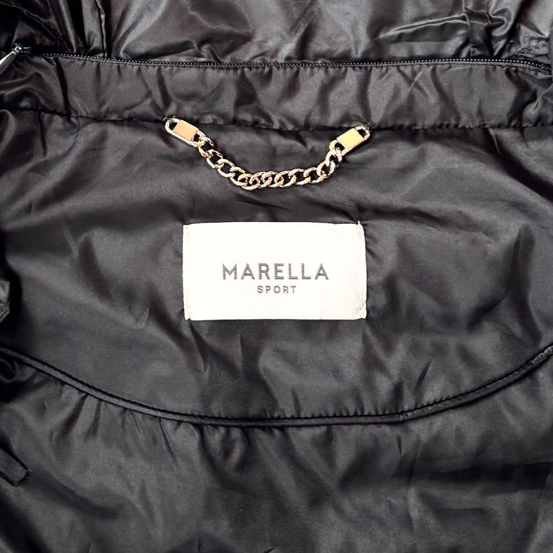 美品✨マックスマーラ　ダウンコート　異素材切替　ニット袖　ブラック　42