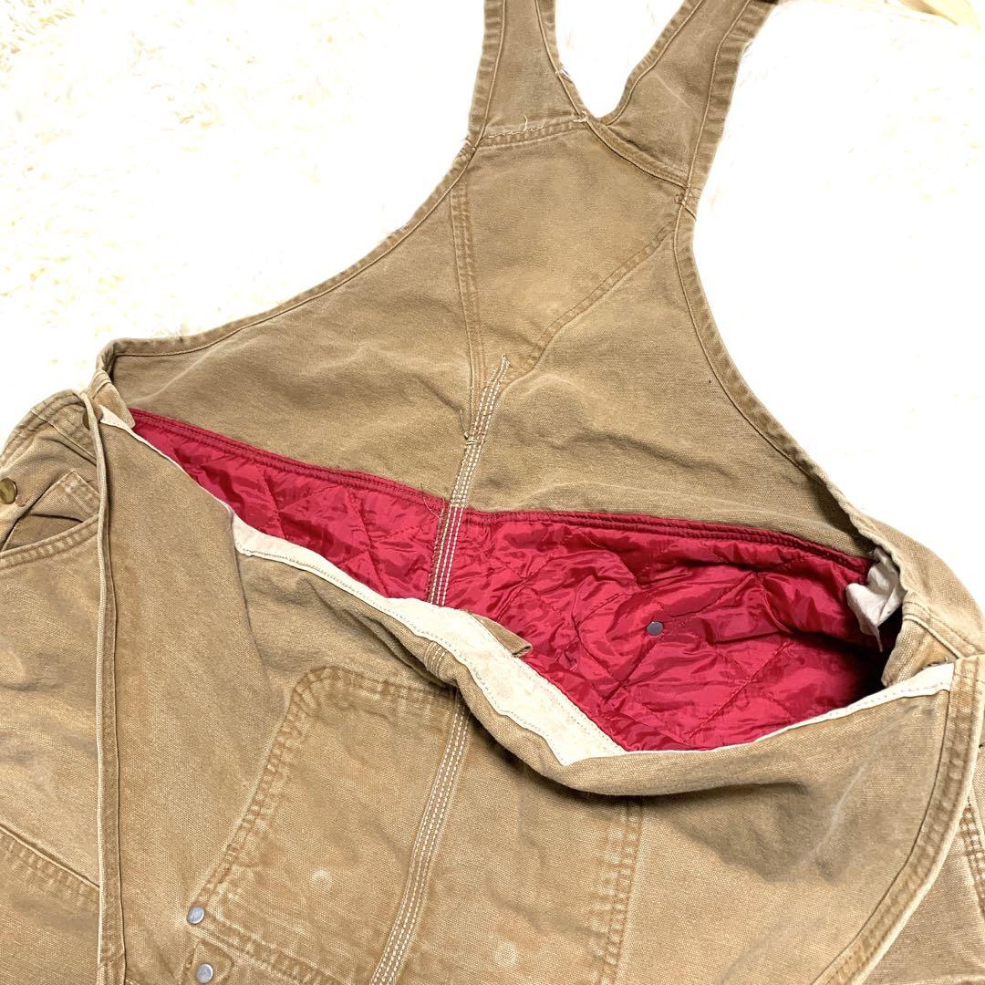 カーハート　ダブルニー　ダックオーバーオール　裏キルティング　54×32