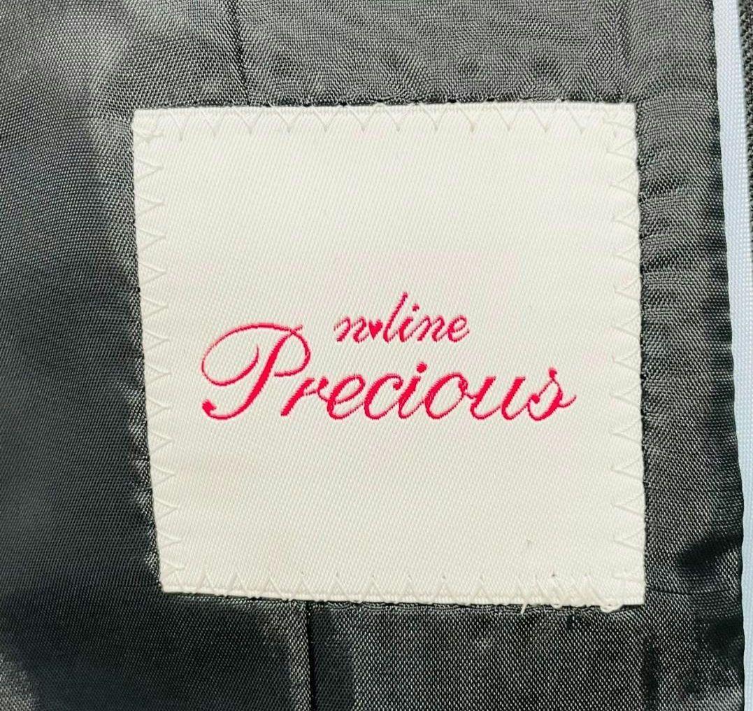 青山　エヌラインプレシャス　パンツ　セットアップ　大きいサイズ　ダークグレー