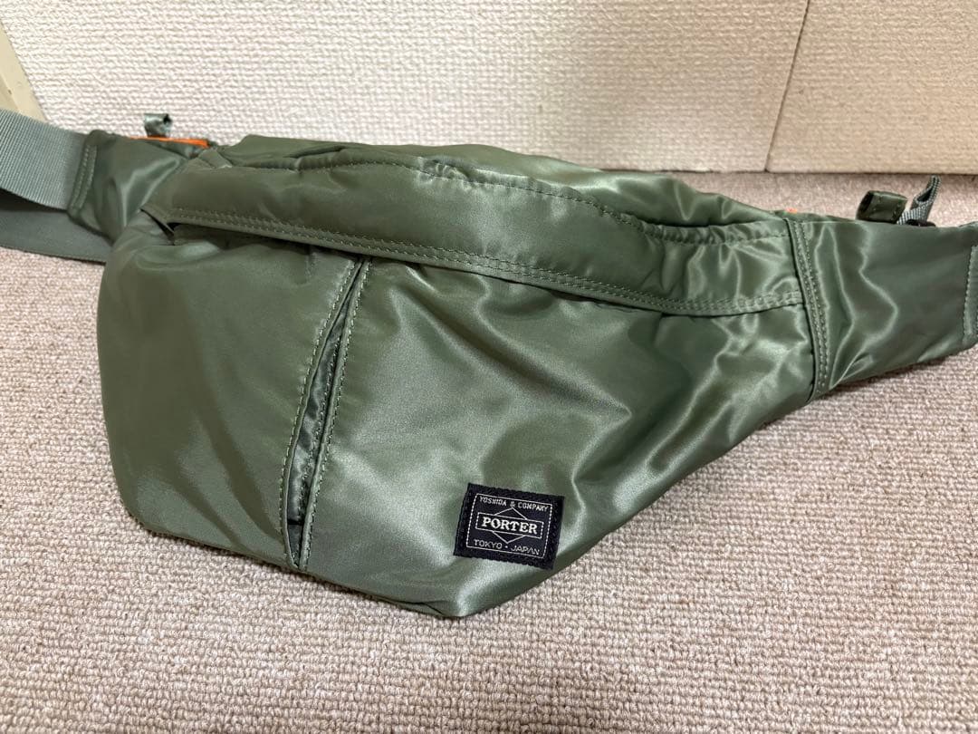 【超美品】ポーター タンカー ウエストバッグ L ボディバッグ セージグリーン