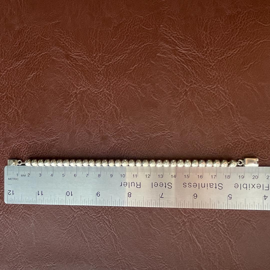 ビンテージシルバー925 ボール ビーズブレスレット メキシコ製 メンズ 希少