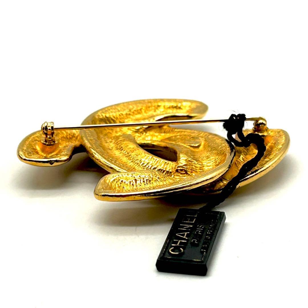 未使用 CHANEL シャネル ヴィンテージ マトラッセ ココマーク ブローチ