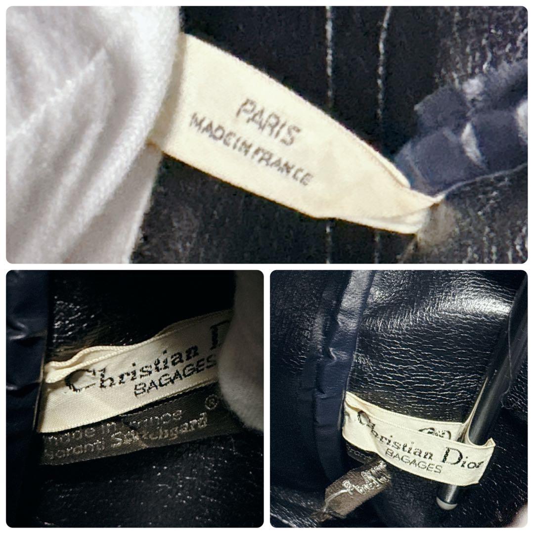 Dior ディオール ミニ ボストンバッグ キャンバス トロッター柄　総柄