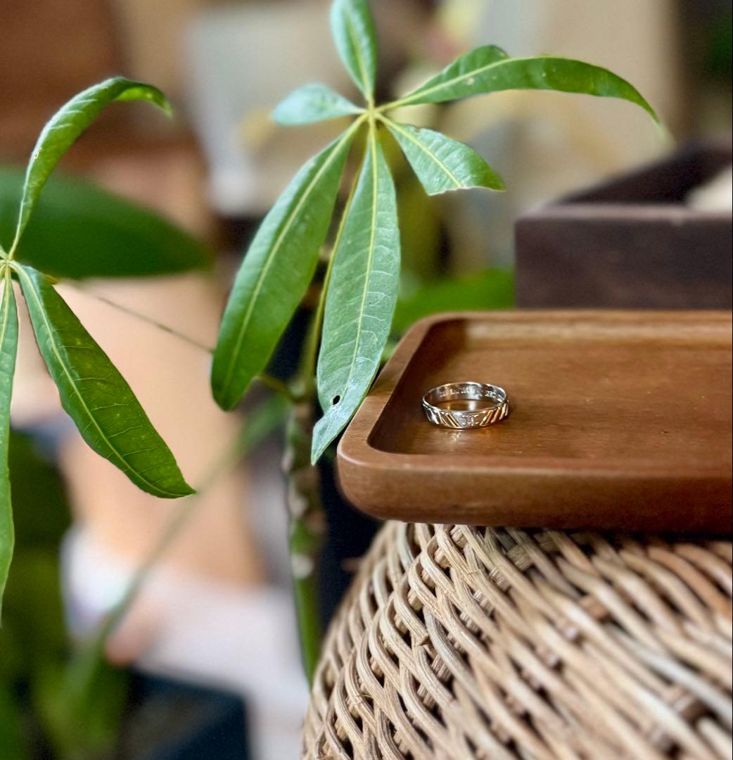 セリーヌ◆Pt850/K18YG*16号*マカダム*コンビリング*CELINE